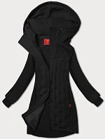 Dlouhá mikina s kapucí a stojáčkem LHD černá (AMG-178)