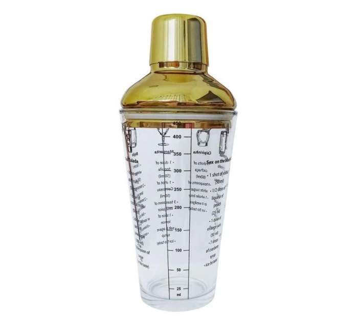 SKLENĚNÝ KOKTEJLOVÝ ŠEJKR 450ML ALPINA