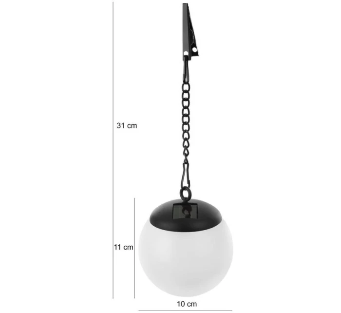 SOLÁRNÍ LAMPA PLASTOVÝ ZÁVĚSNÝ KLIP 10X30CM SADA 2KS SOLÁRNÍ LAMPA PLASTOVÝ ZÁVĚSNÝ KLIP 10X30CM SADA 2KS