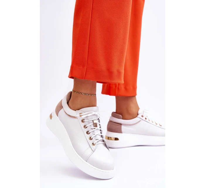 Dámská kožená sportovní obuv na platformě model 21613279 - Boto Dámská kožená sportovní obuv na platformě model 21613279 - Boto