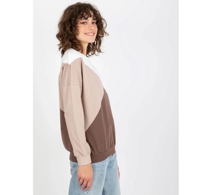 Mikina RV BL 8463.41P bílo-hnědá