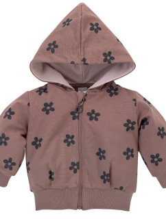 model 16640794 Mikina s kapucí na zip Tmavě růžový vzor - Pinokio