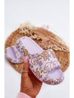 Dětské lehké pantofle s fialovými medvídky značky Evitrapa