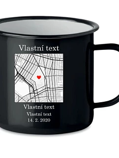 Personalizovaný retro plecháček s mapou