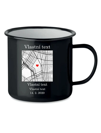 Personalizovaný retro plecháček s mapou Personalizovaný retro plecháček s mapou