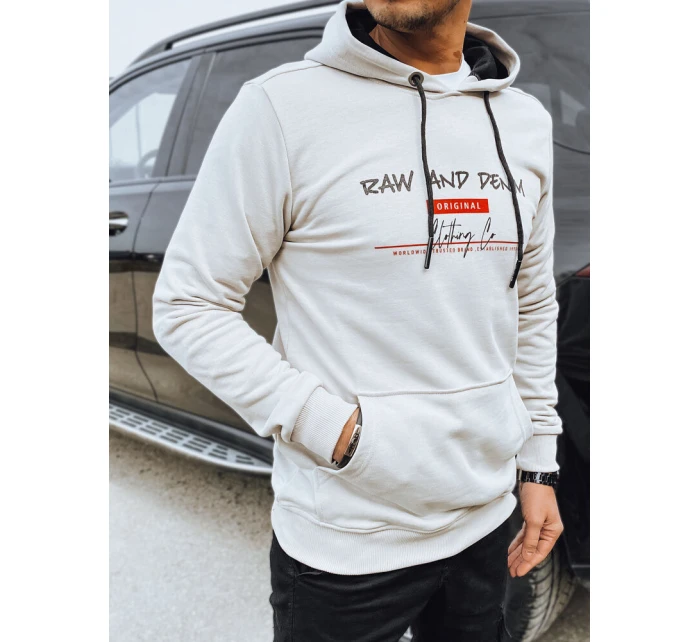 Pánská mikina s potiskem světle šedá model 21976102 - Dstreet