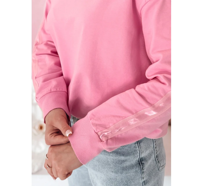 Dámská jednobarevná mikina LUMIVIA růžová FashionStreet BY1371