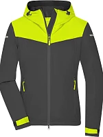 Daiber JN 1179 Dámská outdoorová softshellová bunda 02.1179 carbon/bright yellow/carbon