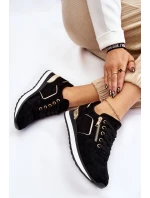 Semišové Sportovní Boty Na Černá model 21606382 - Boto Semišové Sportovní Boty Na Černá model 21606382 - Boto