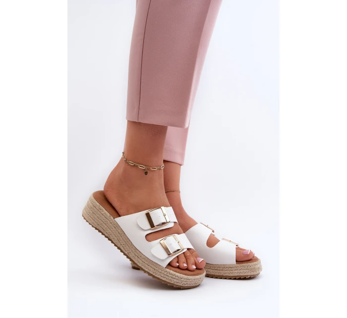 Dámské žabky s eko bílé model 21660689 - Boto Dámské žabky s eko bílé model 21660689 - Boto