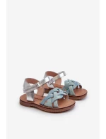 Dětské sandálky se suchým zipem s propletenými pásky modré Dianttha Dětské sandálky se suchým zipem s propletenými pásky modré Dianttha