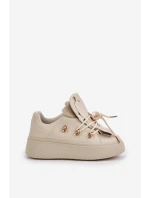 Dámské tenisky na platformě béžové model 21682864 - Boto Dámské tenisky na platformě béžové model 21682864 - Boto