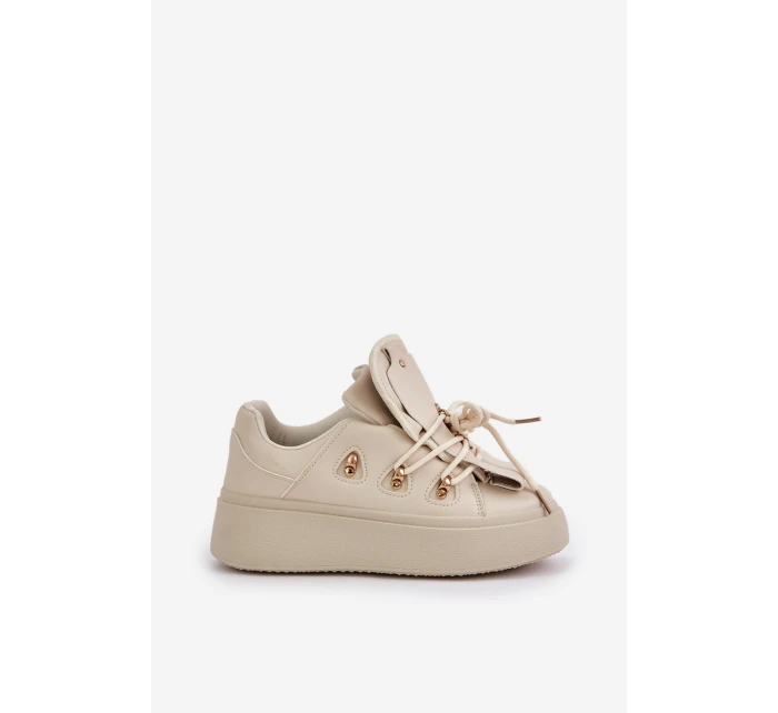 Dámské tenisky na platformě béžové model 21682864 - Boto Dámské tenisky na platformě béžové model 21682864 - Boto