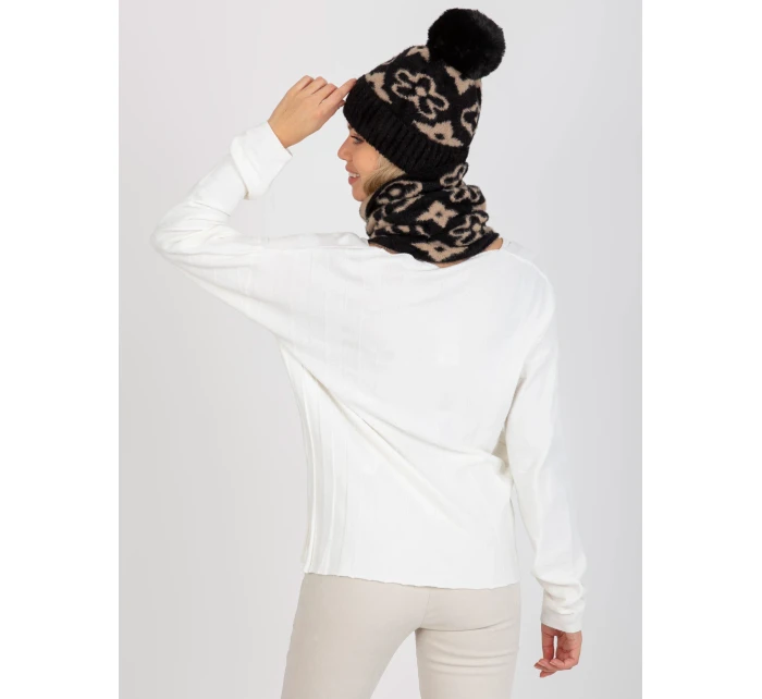 Dámská čepice AT CZ CM 317 černá a béžová