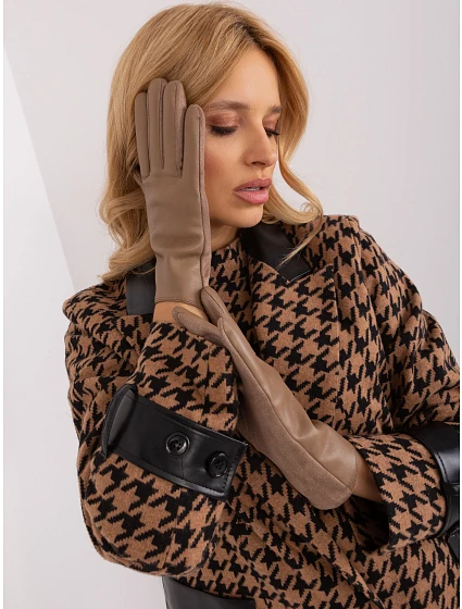 Rękawiczki AT RK model 19367814 ciemny bezowy - FPrice