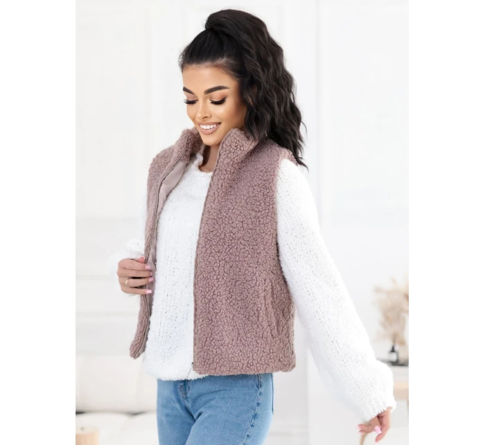 Kamizelka CS KZ model 21937087 ciemny bezowy - FPrice Kamizelka CS KZ model 21937087 ciemny bezowy - FPrice