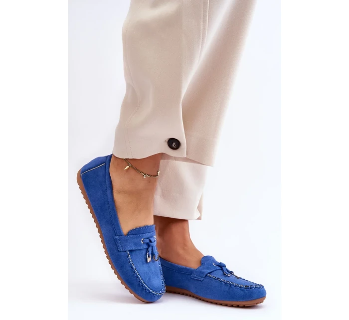 Klasické semišové mokasíny Modre Good Time