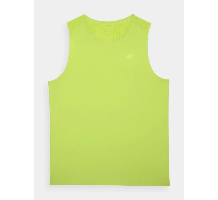Pánský sportovní tank top regular z recyklovaných materiálů 4F - šťavnatý zelený Pánský sportovní tank top regular z recyklovaných materiálů 4F - šťavnatý zelený