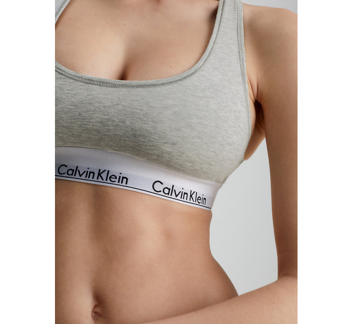 Dámská podprsenka Bralette Modern Cotton 0000F3785E020 šedá - Calvin Klein
