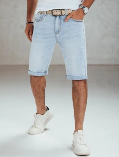 Pánské modré džínové šortky s páskem FashionStreet SX2559