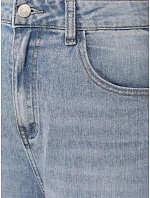 Dámské baggy džíny s vysokým pasem světle modré FashionStreet UY2934