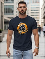 Pánské tričko s potiskem tmavě modré FashionStreet NX5095R