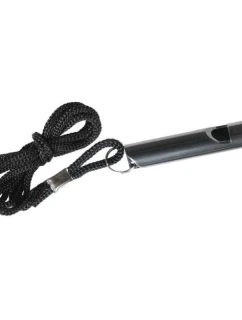 Píšťalka pro přežití - hliníková - černo-černá