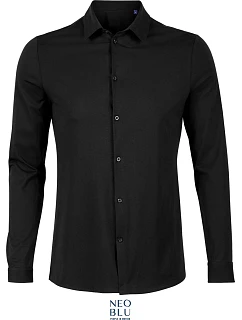 Men Košile s dlouhým rukávem deep black model 22499694 - NEOBLU