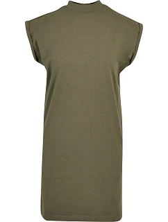 Build your Brand BY 101 Tričkové šaty se stojáčkem 56.0101 olive