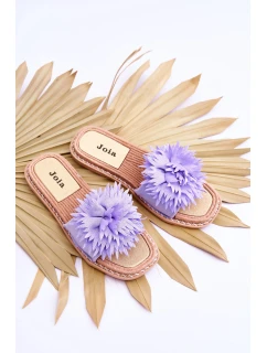 Dámské semišové pantofle s zdobením fialove Giorgia