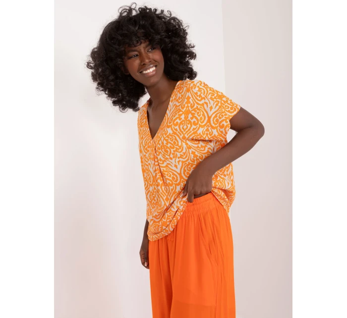 Bluzka model 21156172 pomarańczowy - FPrice Bluzka model 21156172 pomarańczowy - FPrice