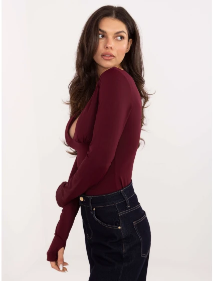 Bluzka IT BZ model 21771773 bordowy - FPrice Bluzka IT BZ model 21771773 bordowy - FPrice