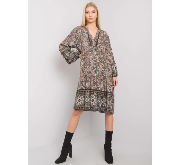 TW SK BI model 20595532 khaki šaty - FPrice TW SK BI model 20595532 khaki šaty - FPrice