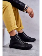 Dámské Tenisky Big Star Vysoké Zateplené Černé EE274110 Dámské Tenisky Big Star Vysoké Zateplené Černé EE274110