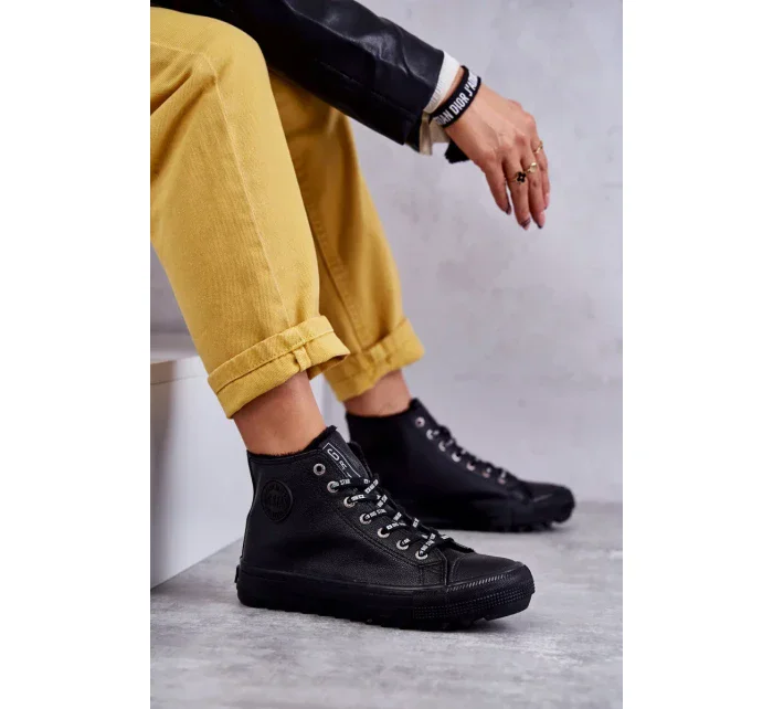 Dámské Tenisky Big Star Vysoké Zateplené Černé EE274110 Dámské Tenisky Big Star Vysoké Zateplené Černé EE274110