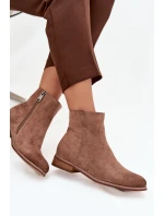 Dámské boty Vinceza – jasně hnědé, s nízkým podpatkem Dámské boty Vinceza – jasně hnědé, s nízkým podpatkem
