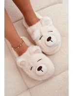 Dámské chlupaté papuče s motivem medvídka – bílé Galine Dámské chlupaté papuče s motivem medvídka – bílé Galine