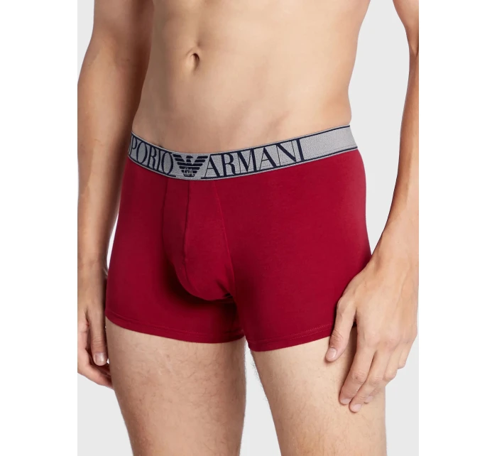 Pánské boxerky 2PACK 111769 3F720 15876 tm. modro-vínové - Emporio Armani