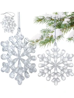 Závěsná dekorace sněhové vločky 12x12 CM MODEL 3