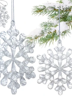 Závěsná dekorace sněhové vločky 12x12 CM MODEL 3