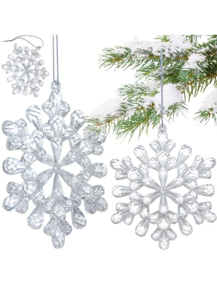 Závěsná dekorace sněhové vločky 12x12 CM MODEL 3
