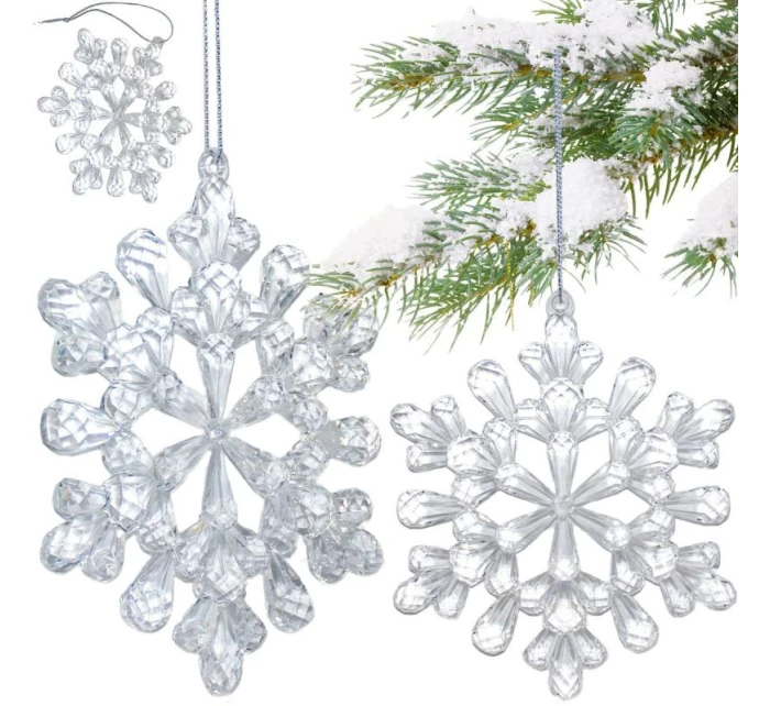 Závěsná dekorace sněhové vločky 12x12 CM MODEL 3