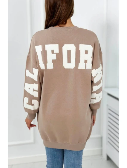 Izolovaná mikina s nápisem California tmavě béžová Izolovaná mikina s nápisem California tmavě béžová