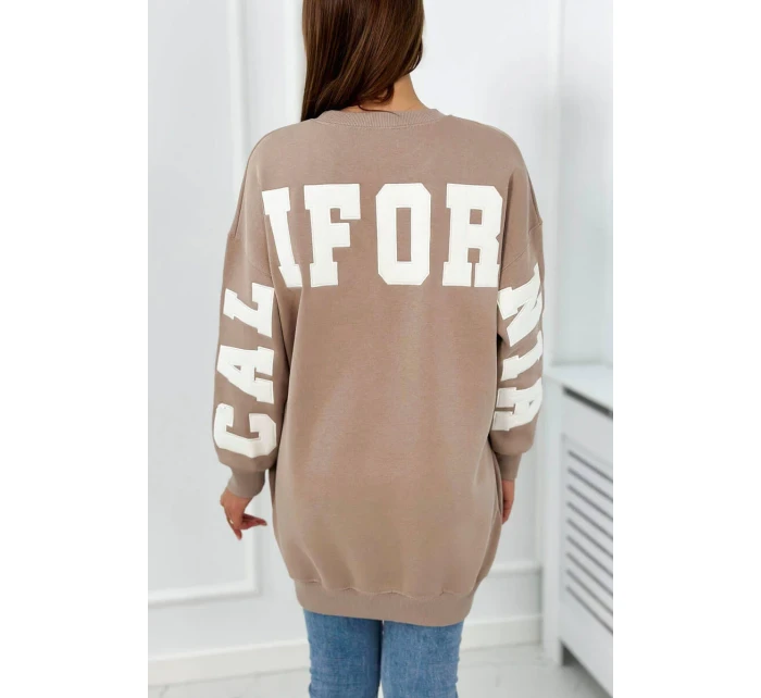 Izolovaná mikina s nápisem California tmavě béžová Izolovaná mikina s nápisem California tmavě béžová