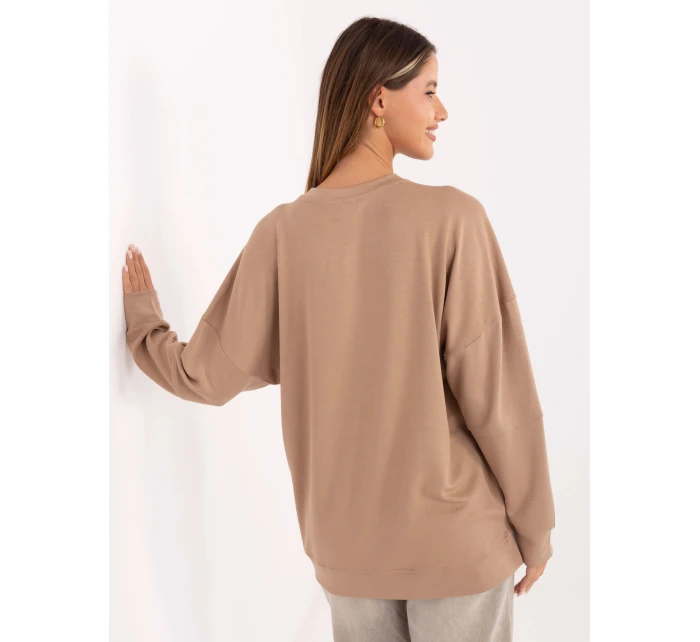 Bluzka RV BZ model 21406696 ciemny bezowy - FPrice Bluzka RV BZ model 21406696 ciemny bezowy - FPrice