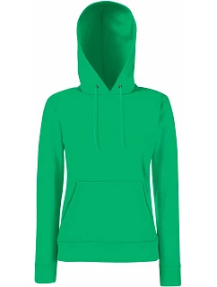 Fruit of the Loom Classic Lady-Fit Hooded Sweat Dámská mikina s kapucí 16.2038 kelly green