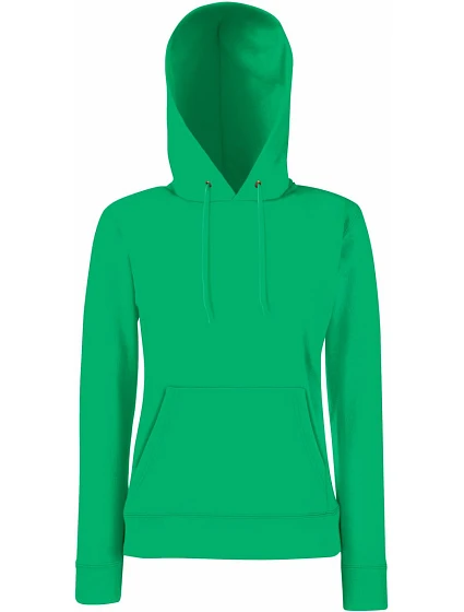 Fruit of the Loom Classic Lady-Fit Hooded Sweat Dámská mikina s kapucí 16.2038 kelly green Fruit of the Loom Classic Lady-Fit Hooded Sweat Dámská mikina s kapucí 16.2038 kelly green