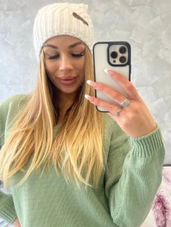 Fleecová čepice Paulina model 18750177 bílá - K-Fashion