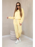 Komplet teplákové + kalhoty máslová látka žlutý Komplet teplákové + kalhoty máslová látka žlutý