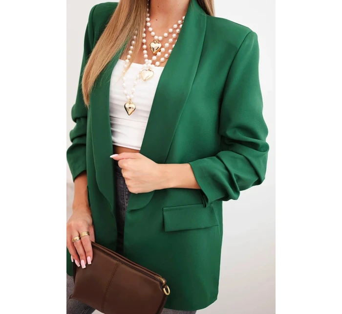 Sako s klopami elegantní zelené Sako s klopami elegantní zelené